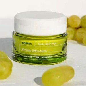 Korres Vegan Santorini Grape Poreless Skin Cream Acne Pore Refining New in Box
